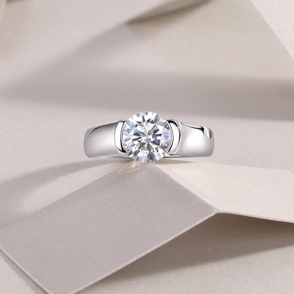 The Love Of Your Life Diamond Ring, Wedding Ring, Luxury Fashion Set With Moissanite Silver Ring