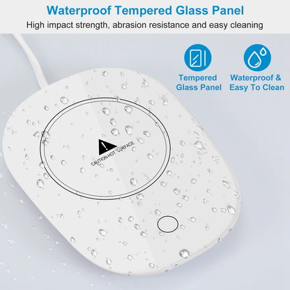 Say goodbye to cold coffee and hello to comfort all day long! ☕✨ This smart mug warmer keeps your favorite drinks—coffee, tea, or milk—perfectly warm at up to 131°F (55°C).