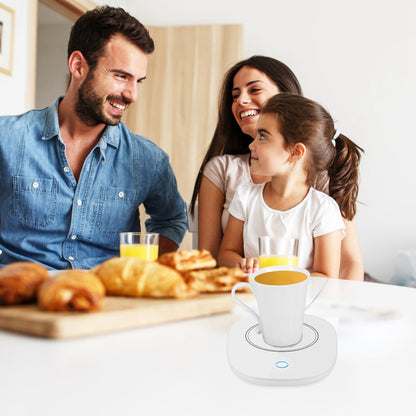 Say goodbye to cold coffee and hello to comfort all day long! ☕✨ This smart mug warmer keeps your favorite drinks—coffee, tea, or milk—perfectly warm at up to 131°F (55°C).