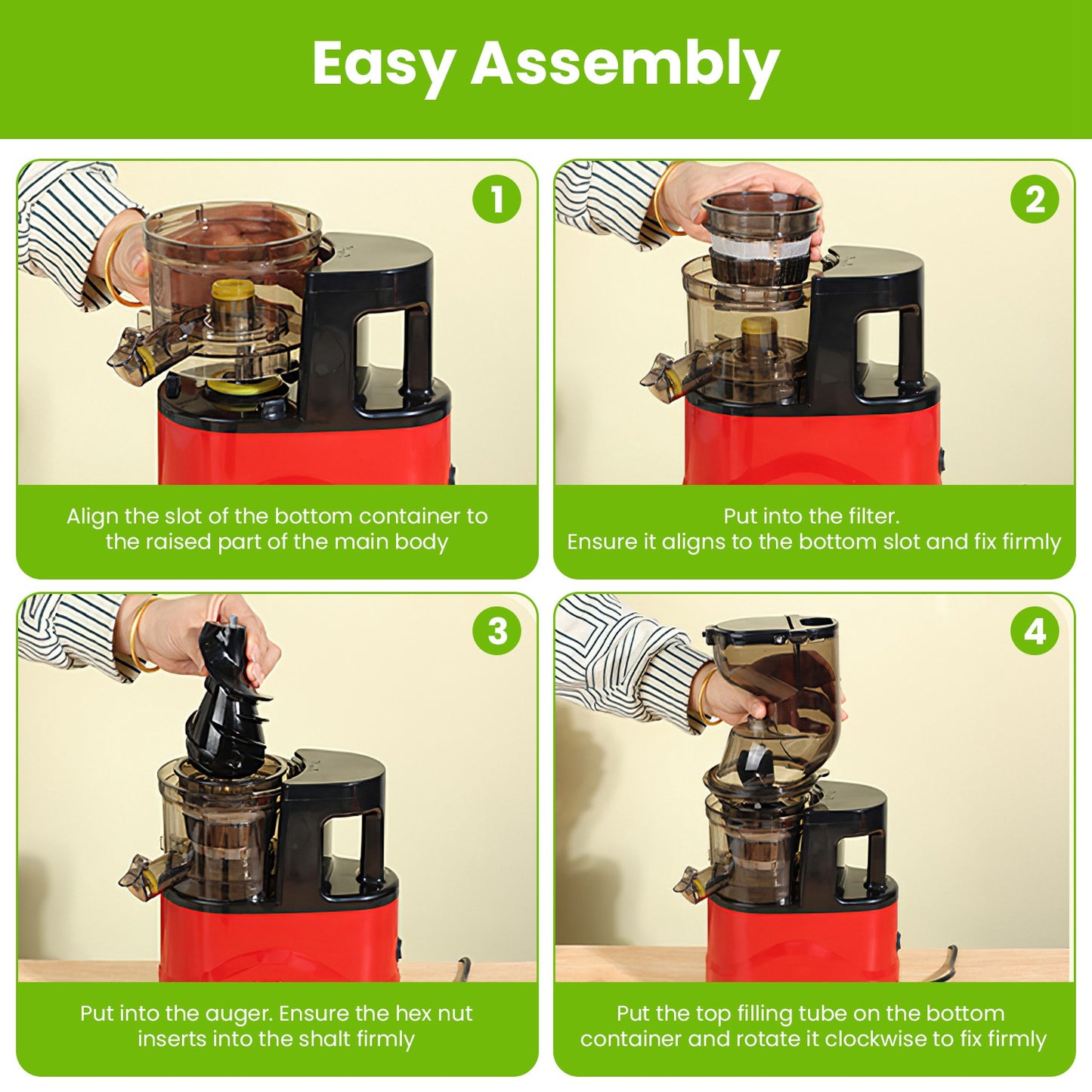 1Pc Cold Press Juicer Machine 300W Electric Slow Masticating Juicer For Whole Vegetable And Fruit With Reverse Function 2 Containers Cleaning Brush Clear Marks Easy Cleaning Fedex Shipping