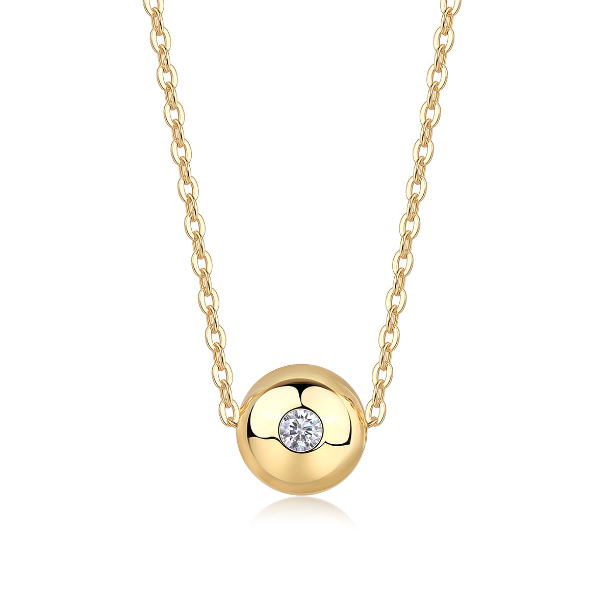 Fortune Circulation Luxury Fashion Diamond Pendant Necklace Set With Mosan Diamond Silver Ornaments