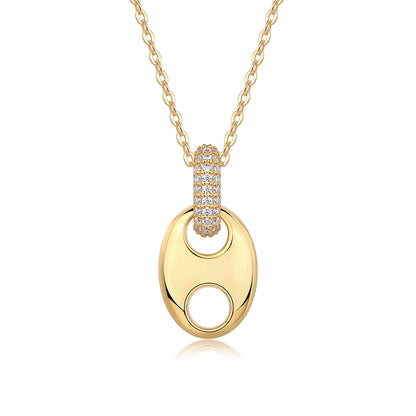 Cloud Roll And Cloud Spread - A Fashionable And Trendy Diamond Pendant Necklace Set With Moissanite S925 Sterling Silver And Gold Plating