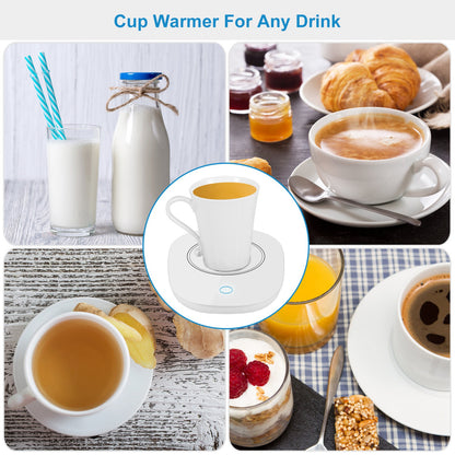 Say goodbye to cold coffee and hello to comfort all day long! ☕✨ This smart mug warmer keeps your favorite drinks—coffee, tea, or milk—perfectly warm at up to 131°F (55°C).