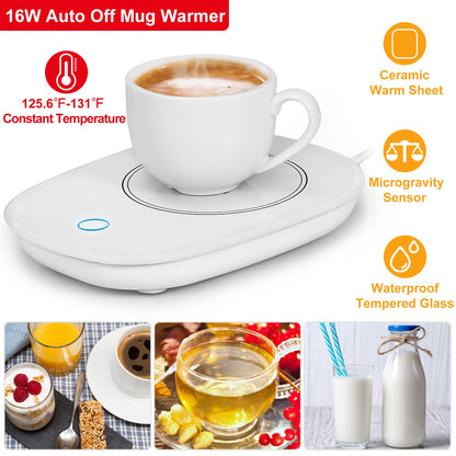 Say goodbye to cold coffee and hello to comfort all day long! ☕✨ This smart mug warmer keeps your favorite drinks—coffee, tea, or milk—perfectly warm at up to 131°F (55°C).